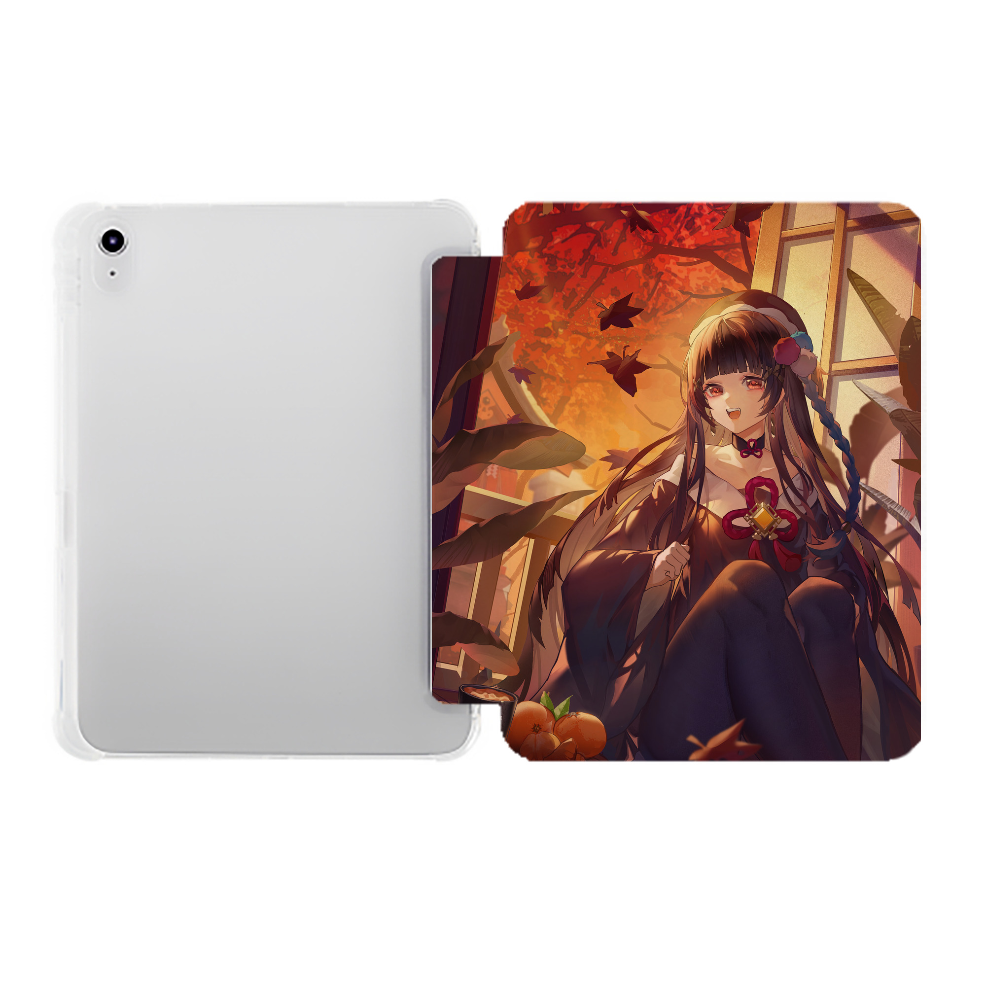 げんし神 genshin IPad ケース ペン収納付き 三つ折りスタンド PUレザー×シリコン 対応機種9.5/10.5/10.9インチ